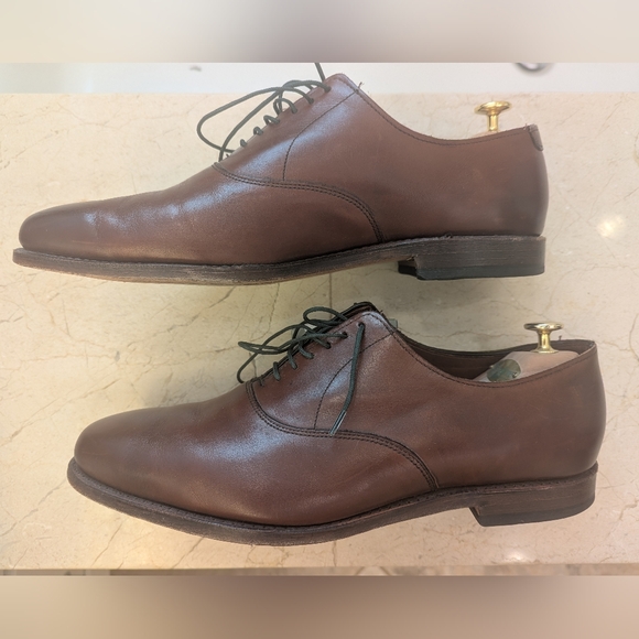 Allen Edmonds Carlyle Dress Shoe Plain Toe Oxford Chili - Picture 2 of 5